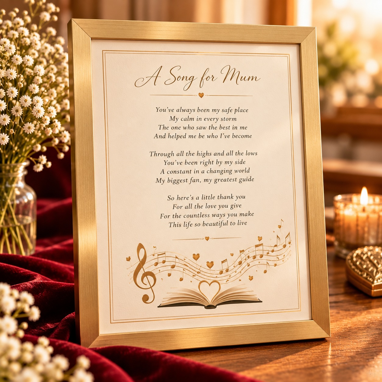 Framed Lyric Keepsake by Say It In Song